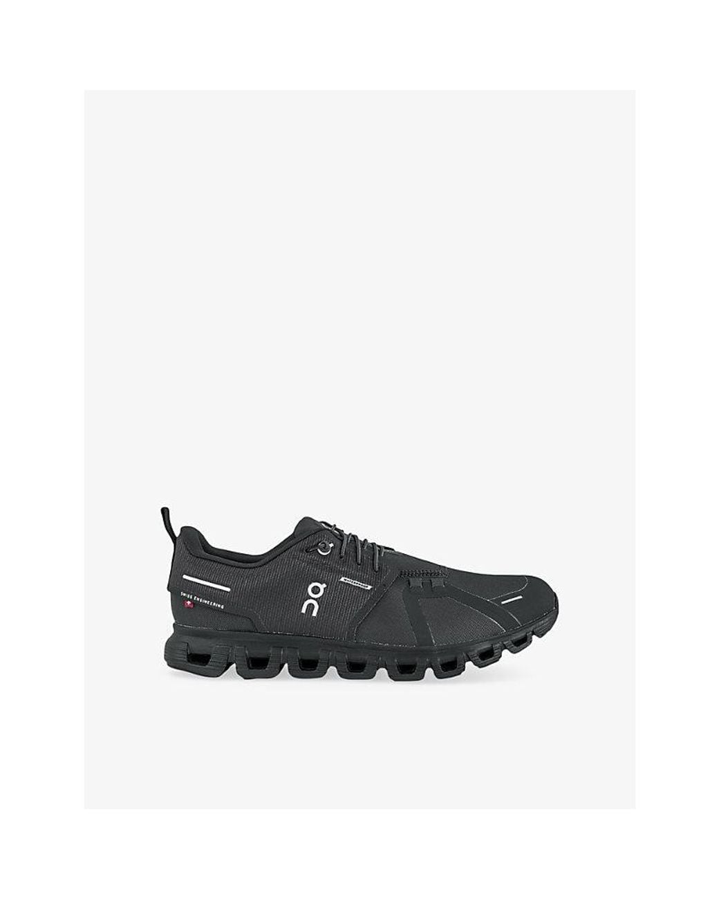 On Shoes Black Cloud 6 Waterproof Woven Trainers for men