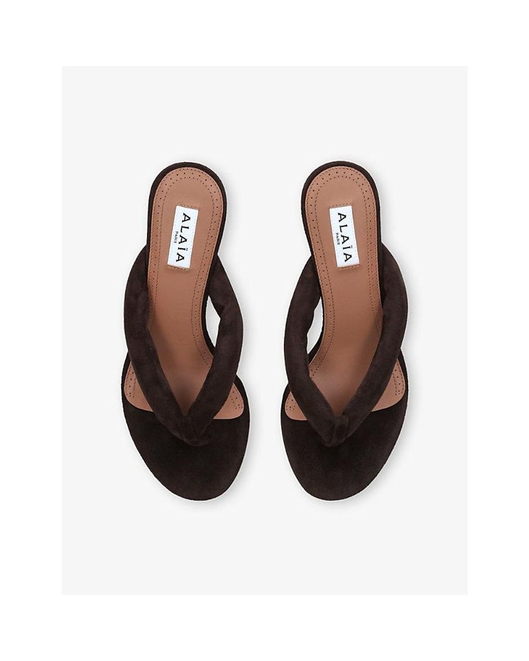 Alaïa Black Padded 55 Suede Sandals