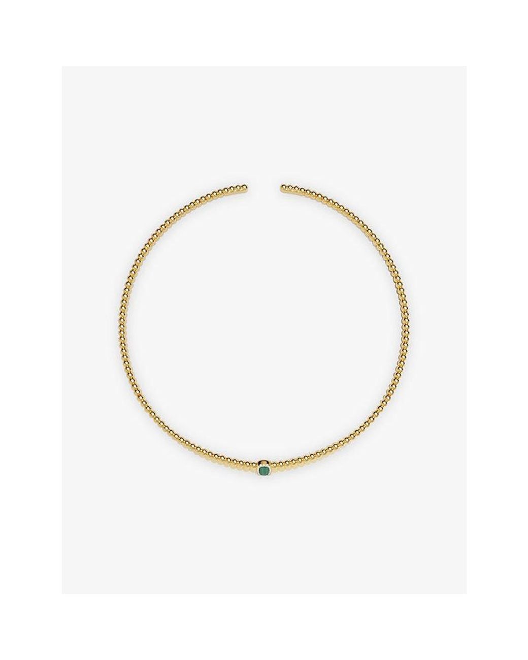Apm Monaco Metallic Les Calanques 18Ct-Plated Alloy, Cubic Zirconia And Malachite Necklace