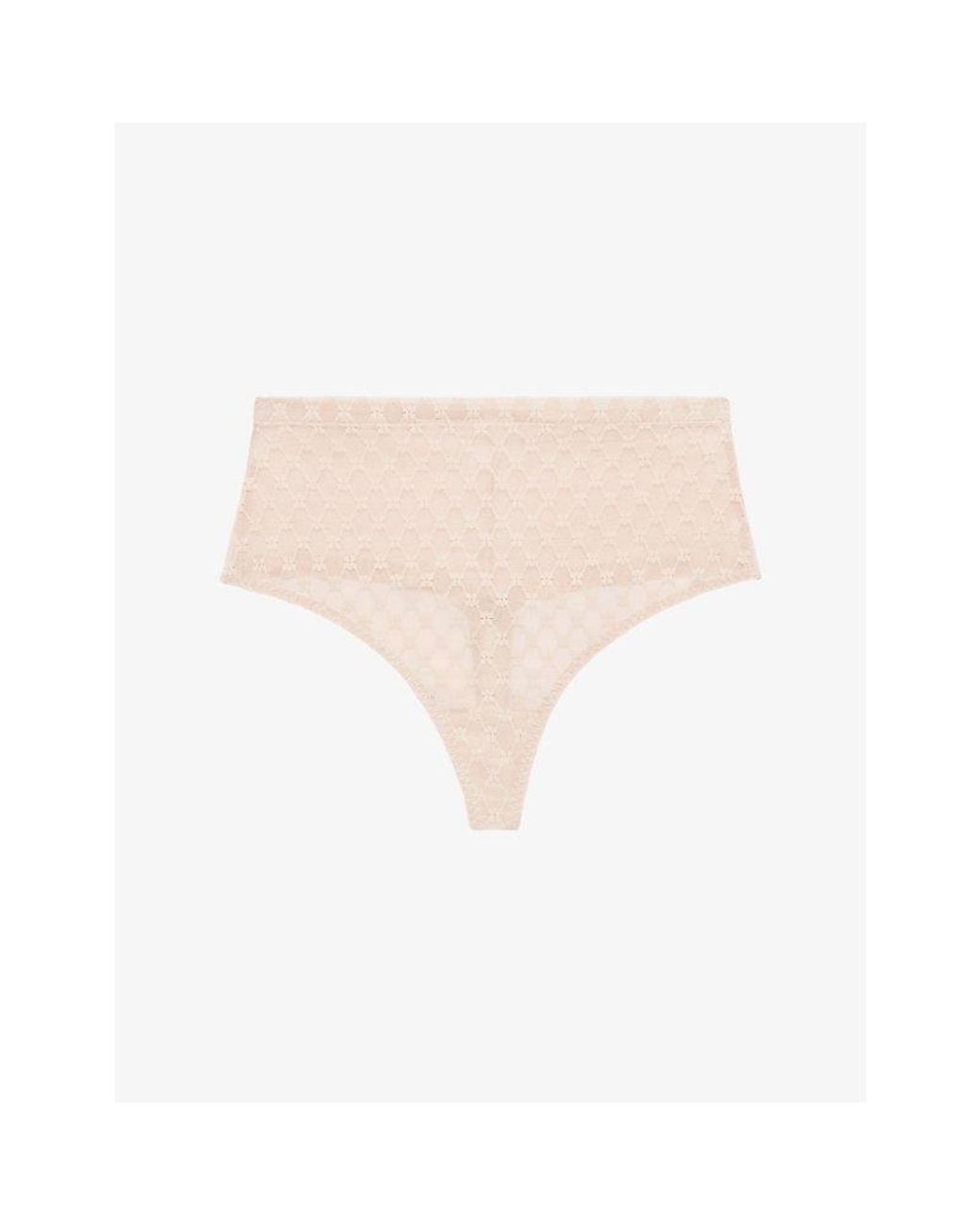 Simone Perele Natural Plume High-Waist Shaper Lace Thong