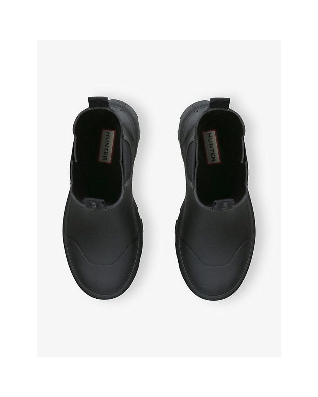 Hunter Black Elements Elasticated-Side Rubber Ankle Boots