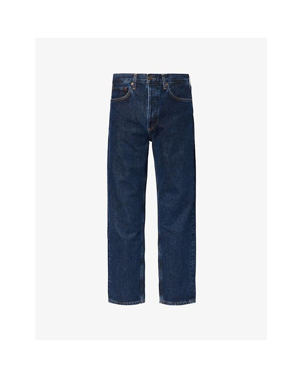 Agolde Blue 90's Straight-Leg Loose-Fit Denim Jeans for men