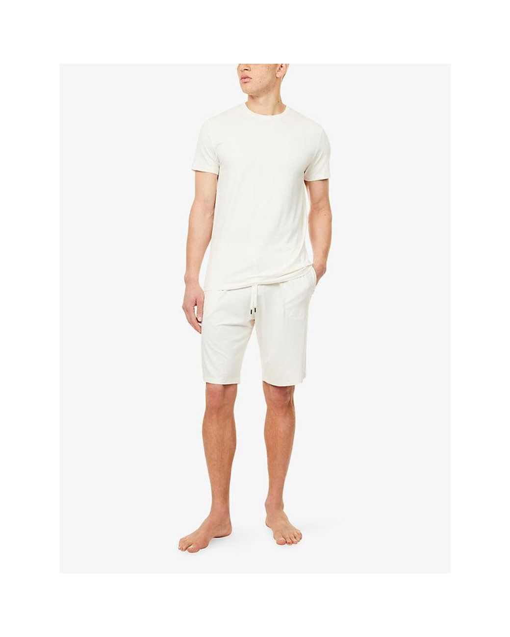 Derek Rose White Basel 24 Modal-Jersey Shorts for men