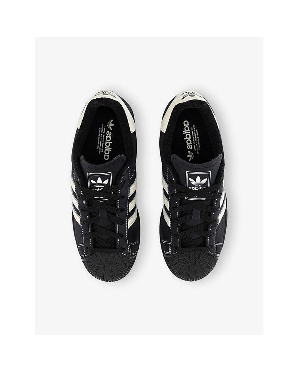 Adidas Black Superstar Ii Leather Trainers