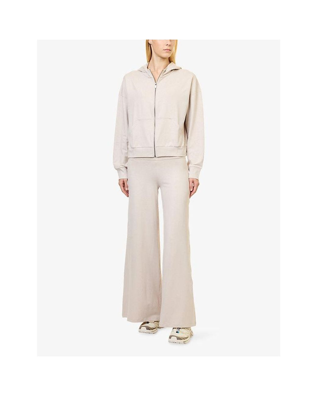 vuori Pink Halo Modern Zip-Up Jersey-Knit Hoody