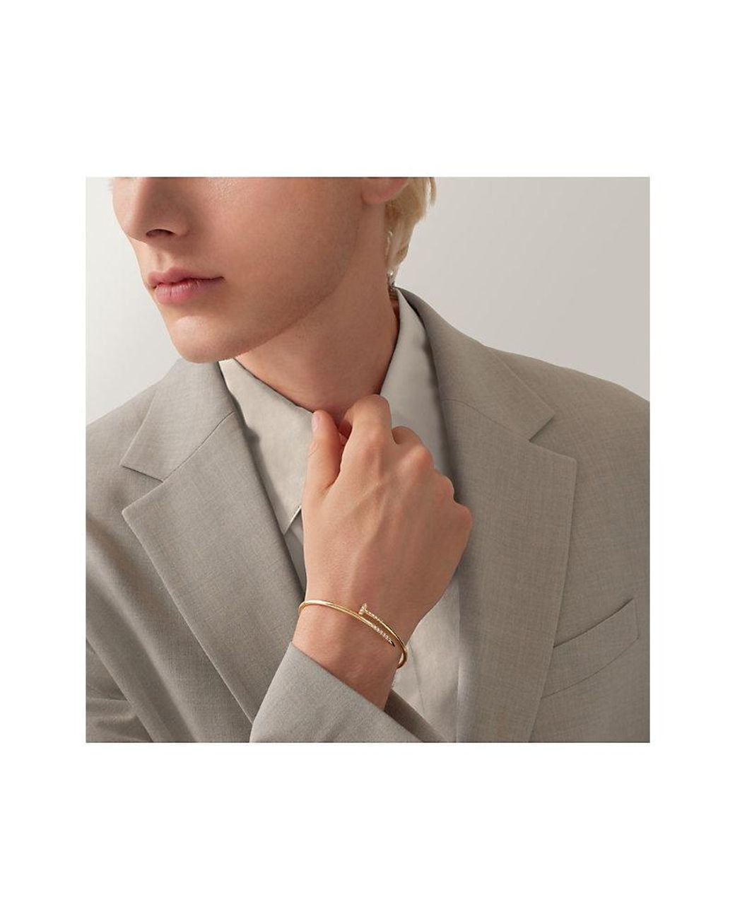 Cartier Metallic Juste Un Clou Small Model 18Ct- And 0.29Ct Reverse-Set Diamond Bracelet