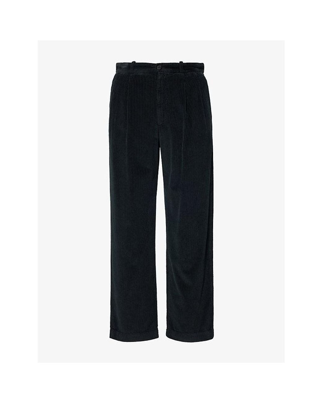 The Row Black Tavoli Cotton Trousers for men
