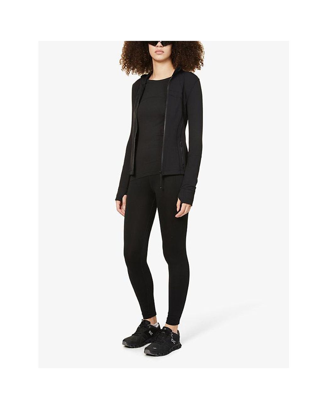lululemon athletica Black Swiftly Tech 2.0 Long-Sleeved Stretch-Knit Top