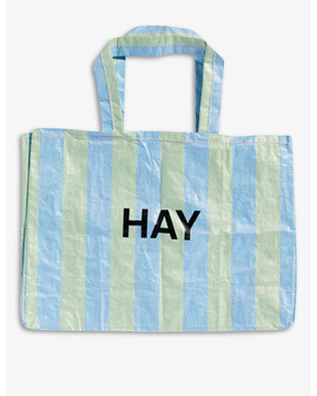 Hay Candy Stripe M Shopper Bag in Blue | Lyst