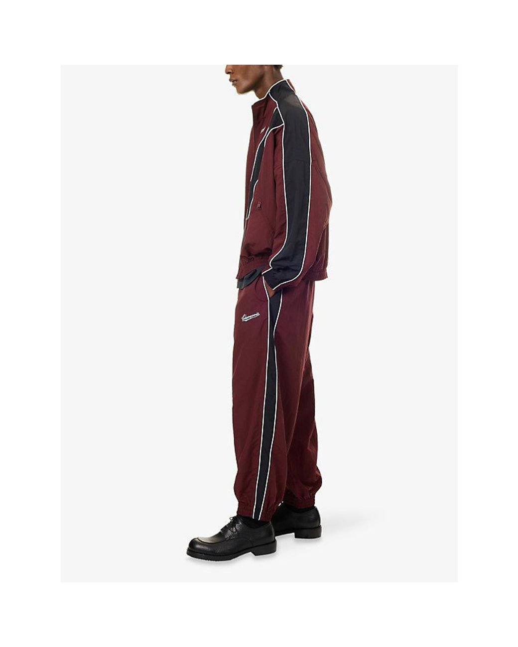 Willy Chavarria Purple Bad Boy Nylon Track Trousers for men