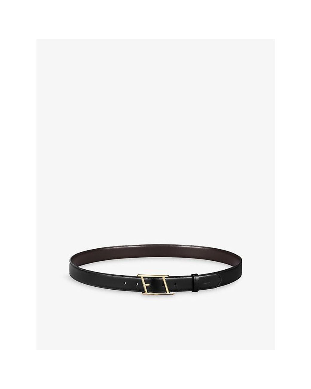 Cartier Black Tank Asymétrique De Reversible Leather Belt