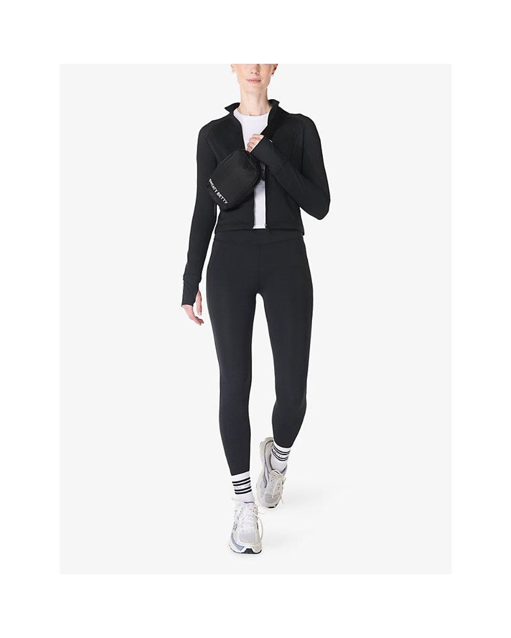 Sweaty Betty Black All Day Slim-Fit Stretch-Woven Leggings