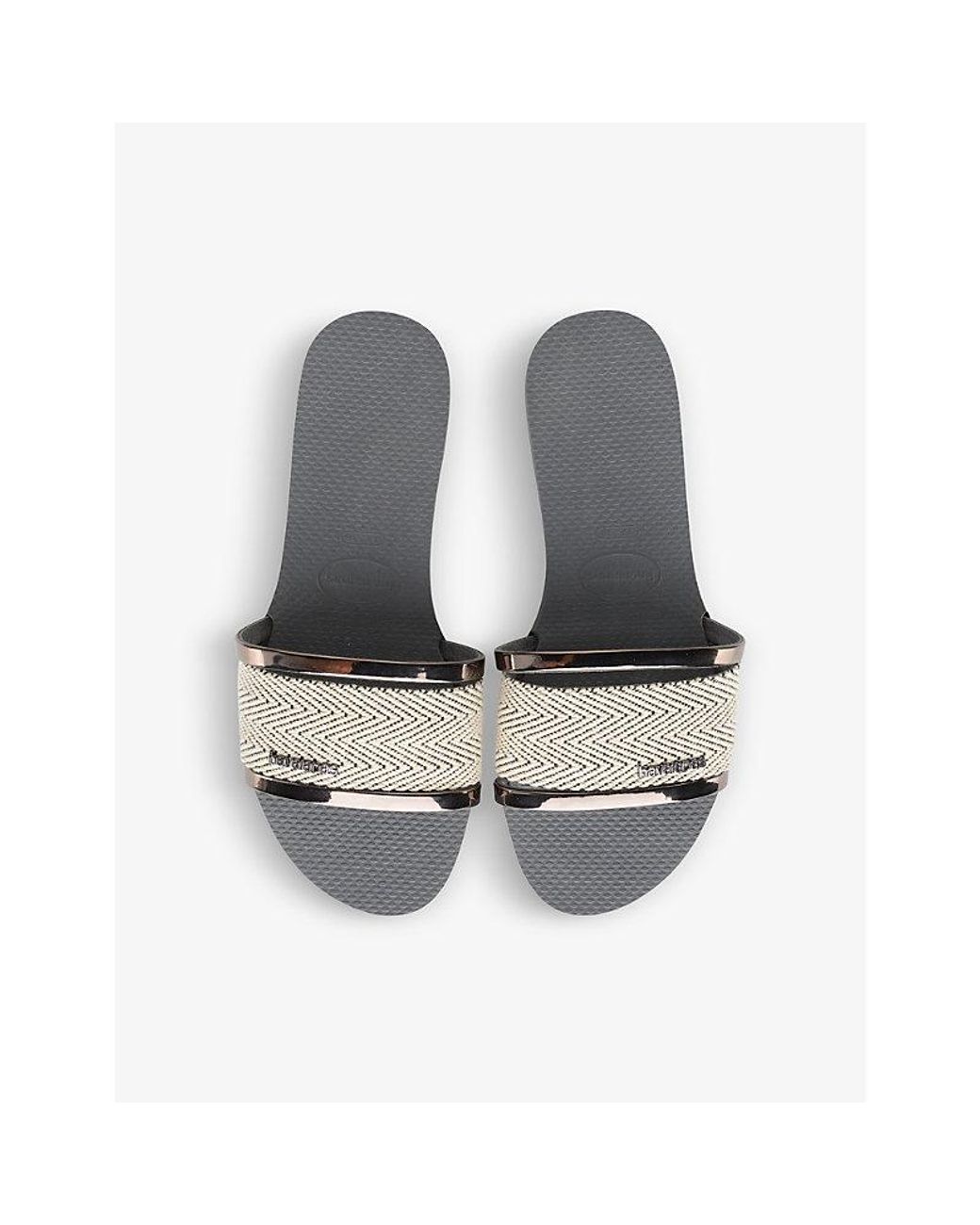 Havaianas You Trancoso Logo-embossed Rubber Sandals in Gray | Lyst