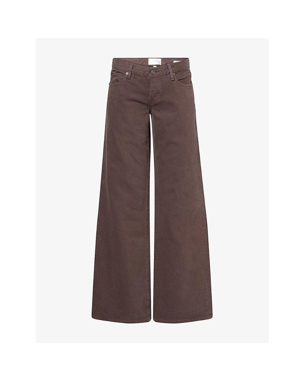 FRAME Brown X Amelia The Wide-Leg Denim Jeans