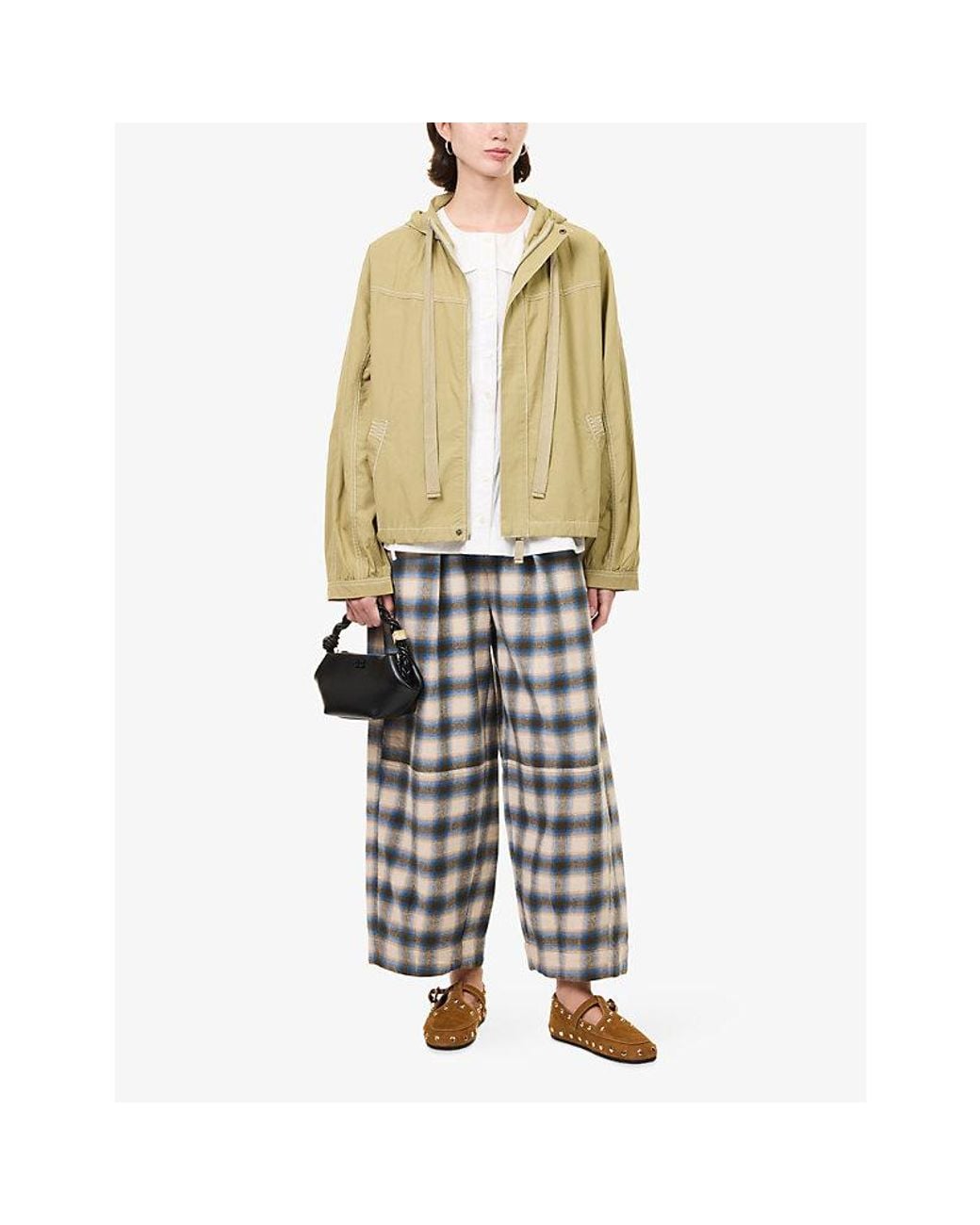 Damson Madder Natural Blake Hooded Cotton Poplin Jacket