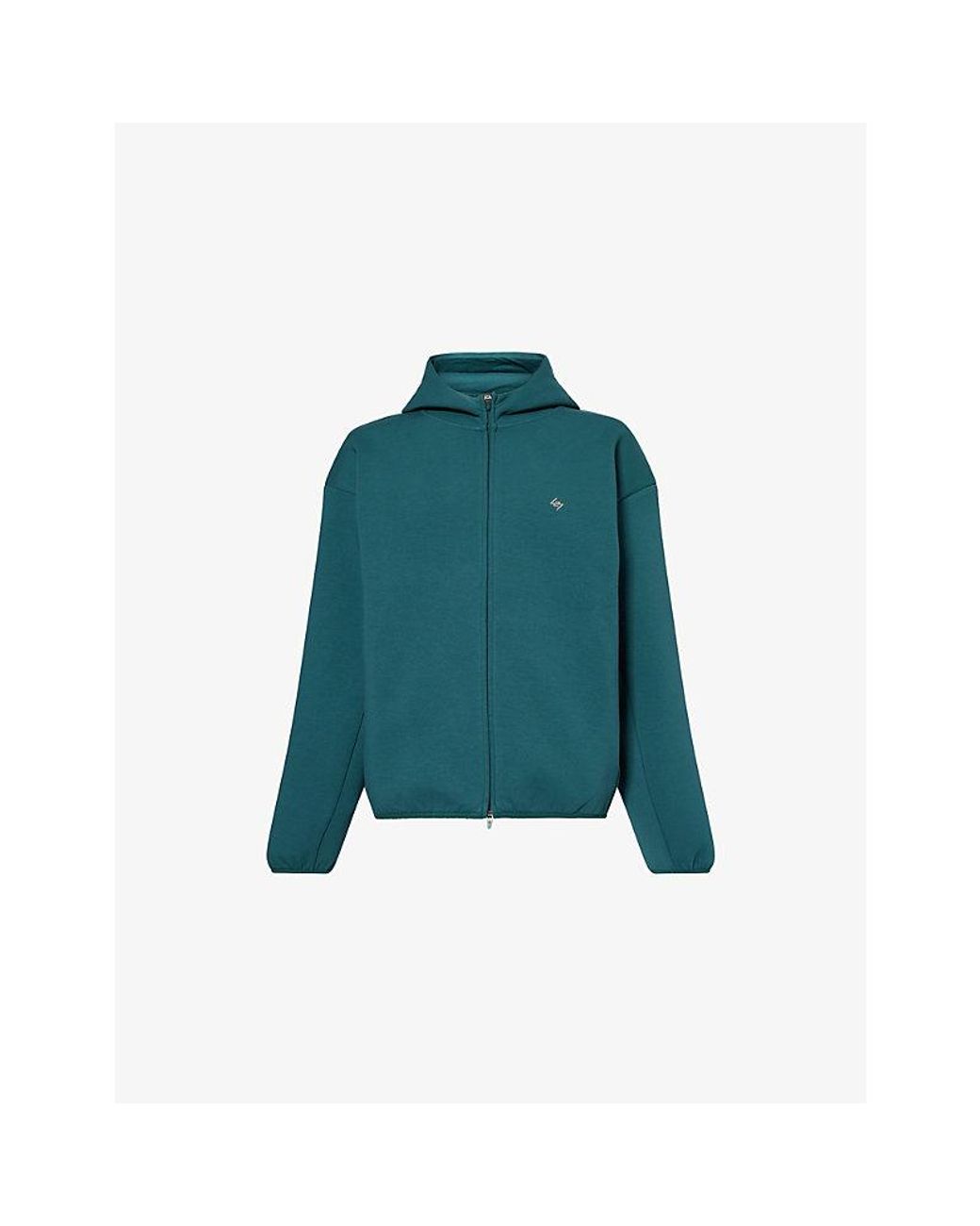 247 BY Represent Green Numbers Zip-Up Cotton-Jersey Hoody for men