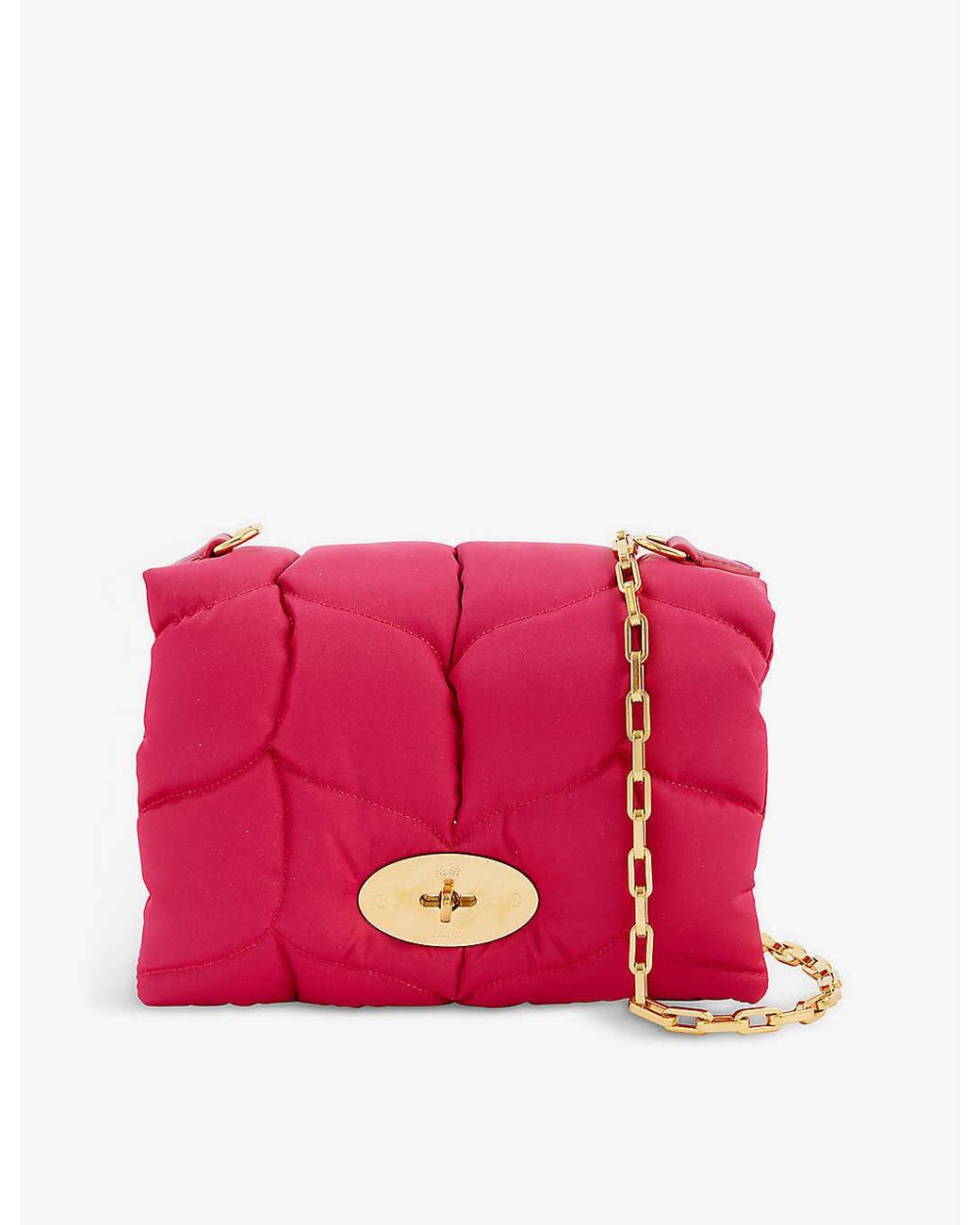 Mulberry Little Softie Chainstrap Recycled Nylon Shoulder Bag in Red