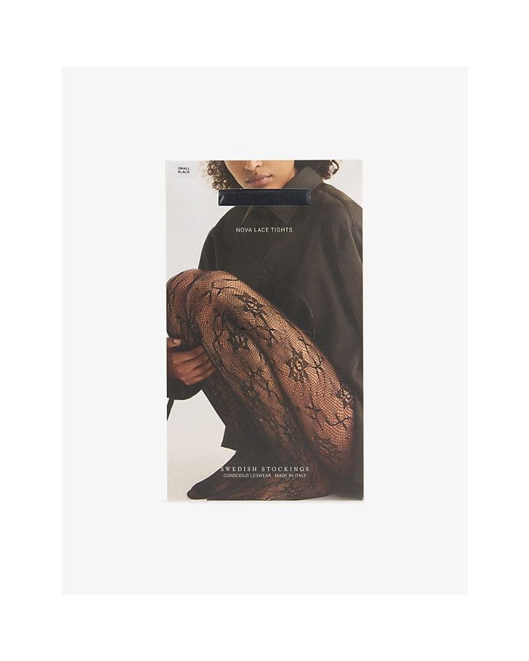 Swedish Stockings Brown Nova Lace Tights