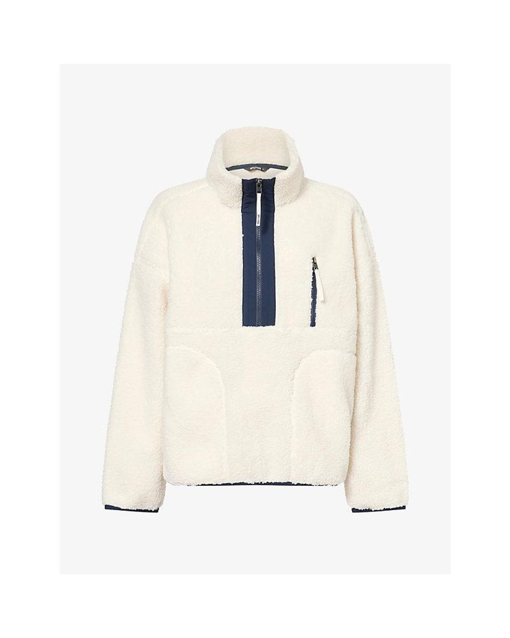 Splits59 White Reese Sherpa Half-Zip Fleece Jumper
