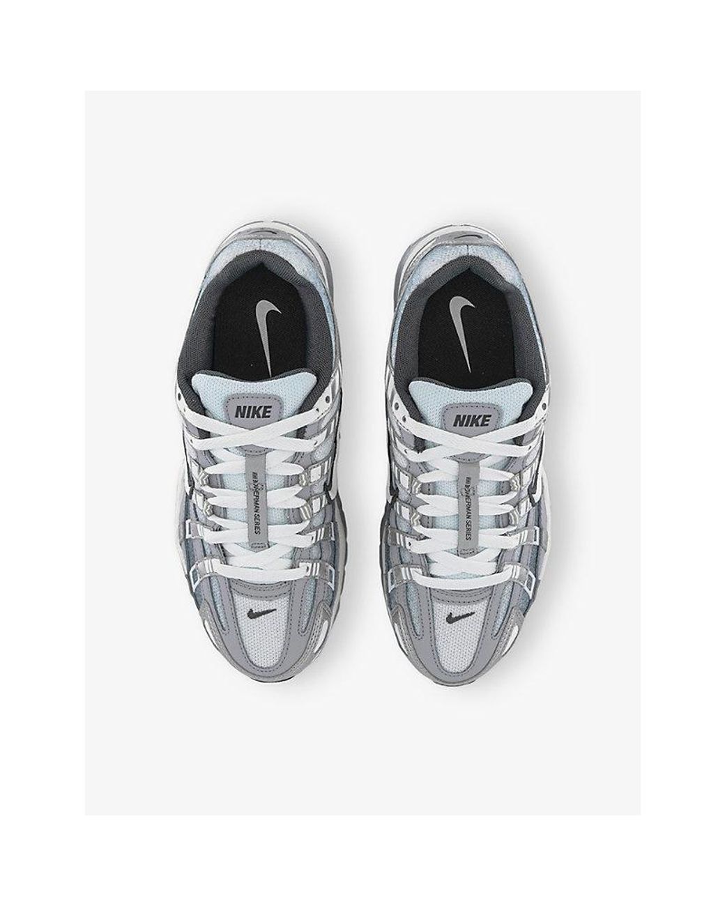 Nike Gray P-6000 Woven And Leather Low-Top Trainers for men