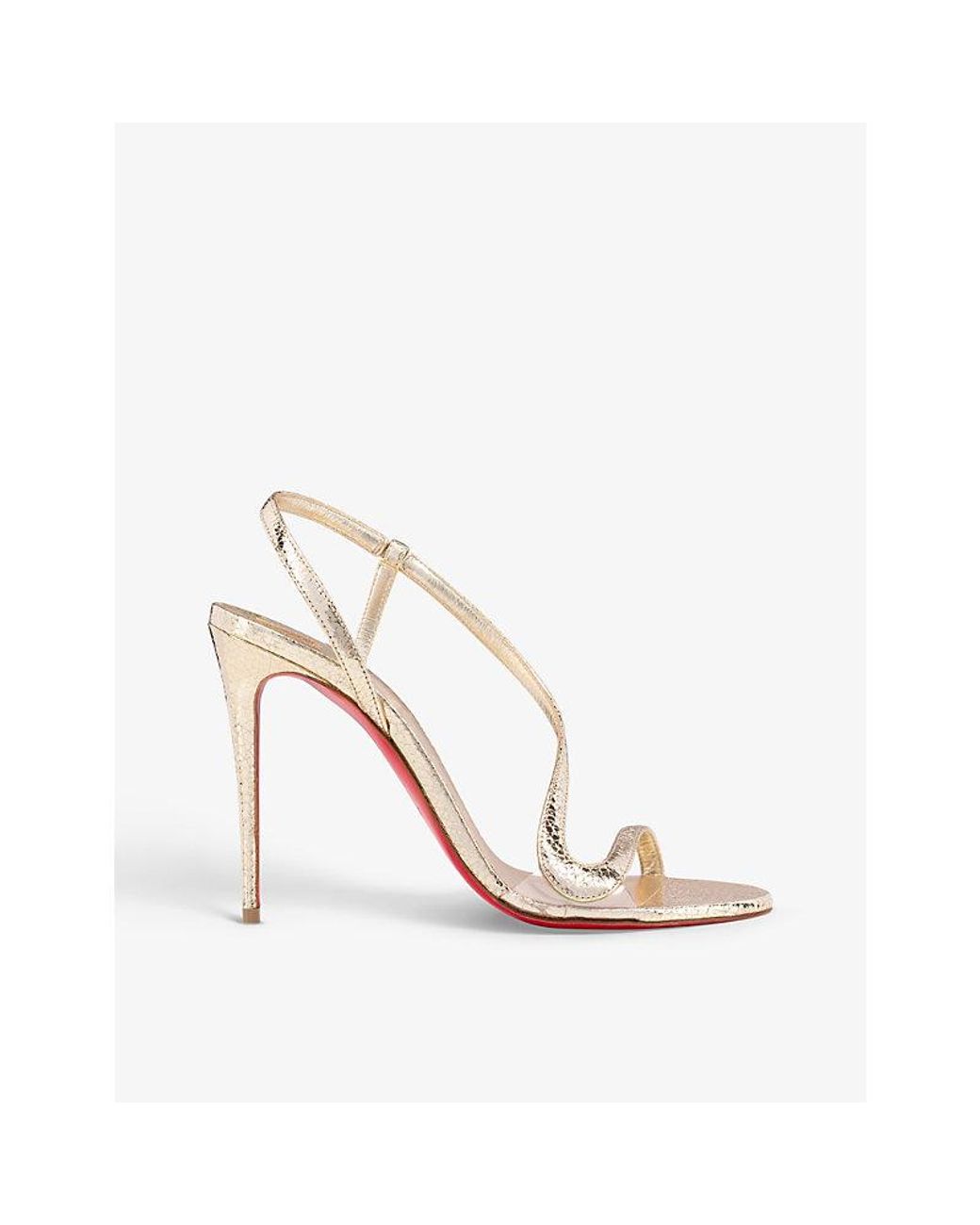 Rosalie Strass Embellished Sandals in Gold - Christian Louboutin