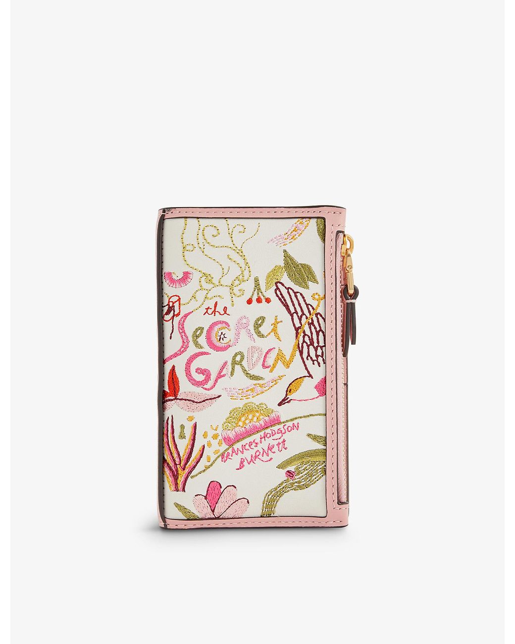 Kate Spade Logoprint Embroidered Leather Wallet in White Lyst