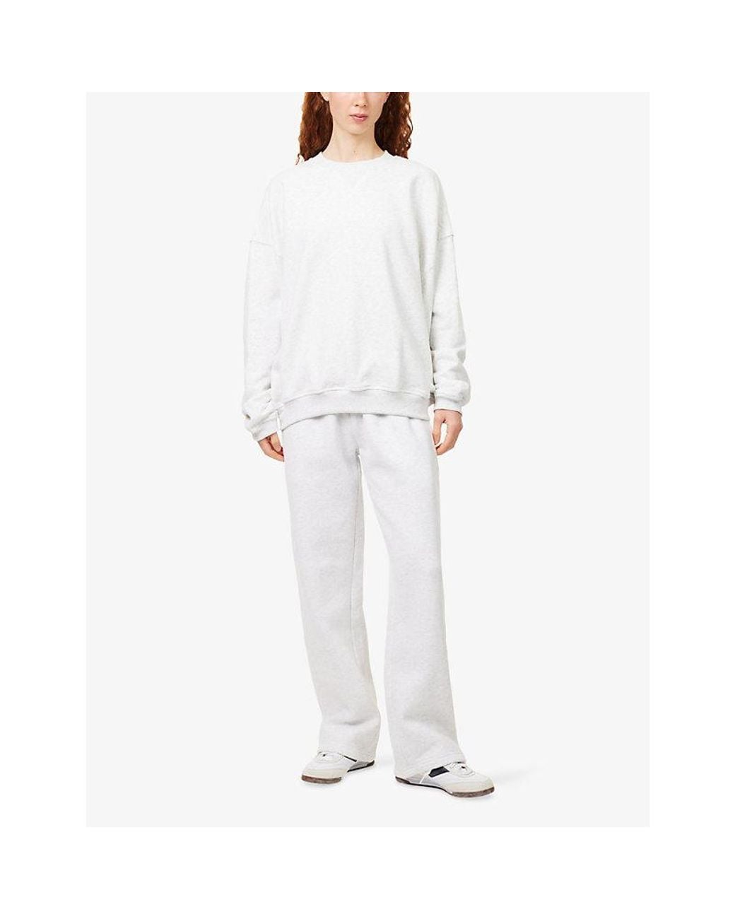 Ru & Rocka White Travel Brand-Logo Cotton Sweatshirt