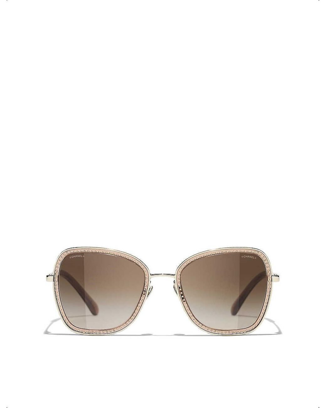 Chanel Square Sunglasses in Metallic