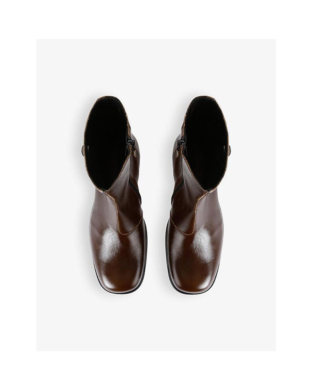 Our Legacy Brown Camion Leather Ankle Boots for men