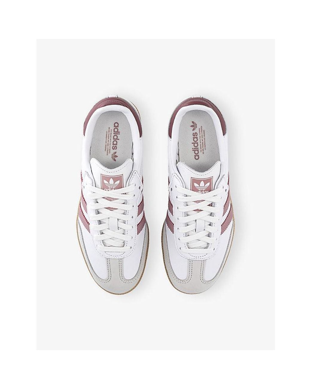 Adidas White Samba Og Leather Trainers