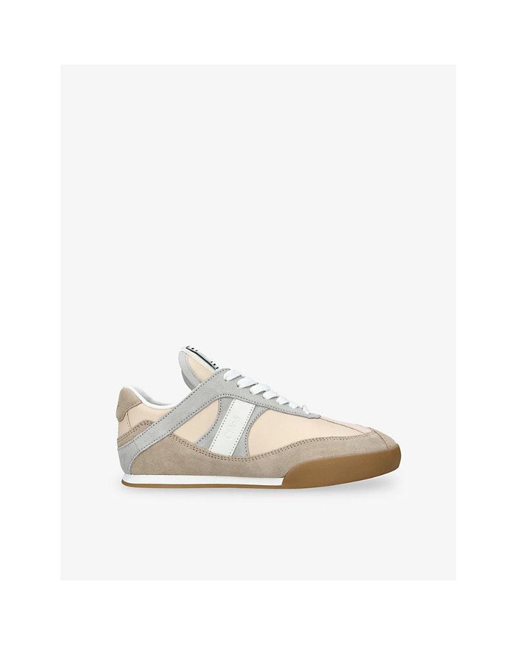 Chloé White Kick Low Suede Trainers