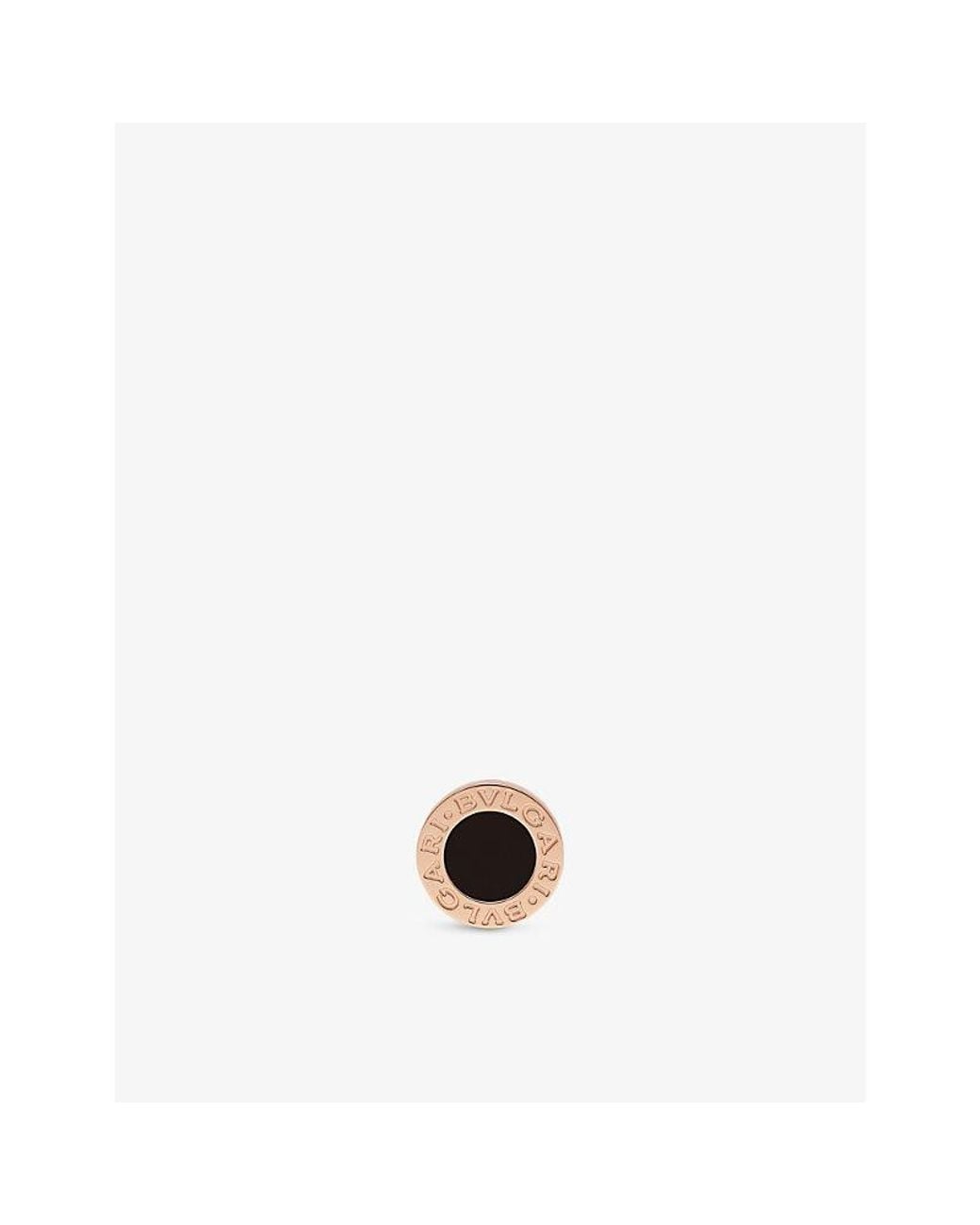BVLGARI Metallic 18Ct Rose- And Onyx Single Stud Earring