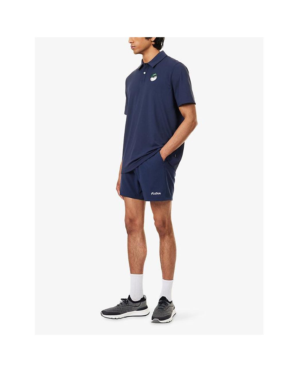 Malbon Blue Ripley Coolcore Woven Shorts for men