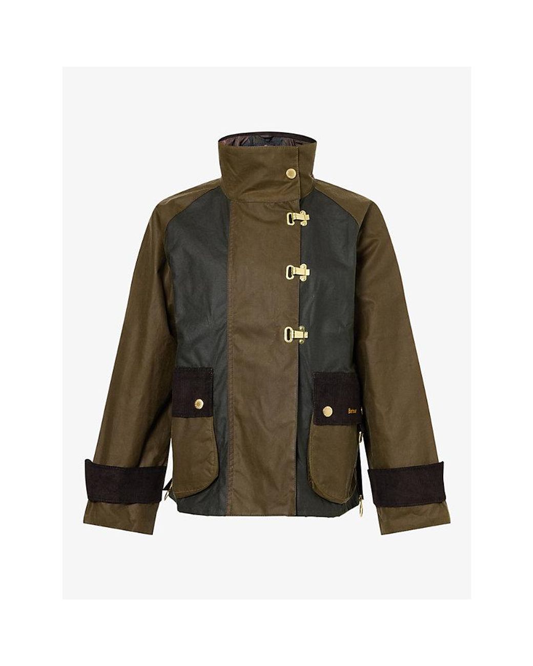 Barbour Green Hazelwood Waxed-Cotton Jacket