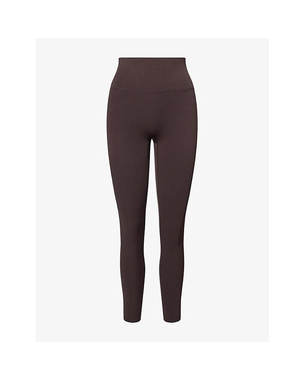 ADANOLA Purple Low Rise Fold Over Yoga Leggings