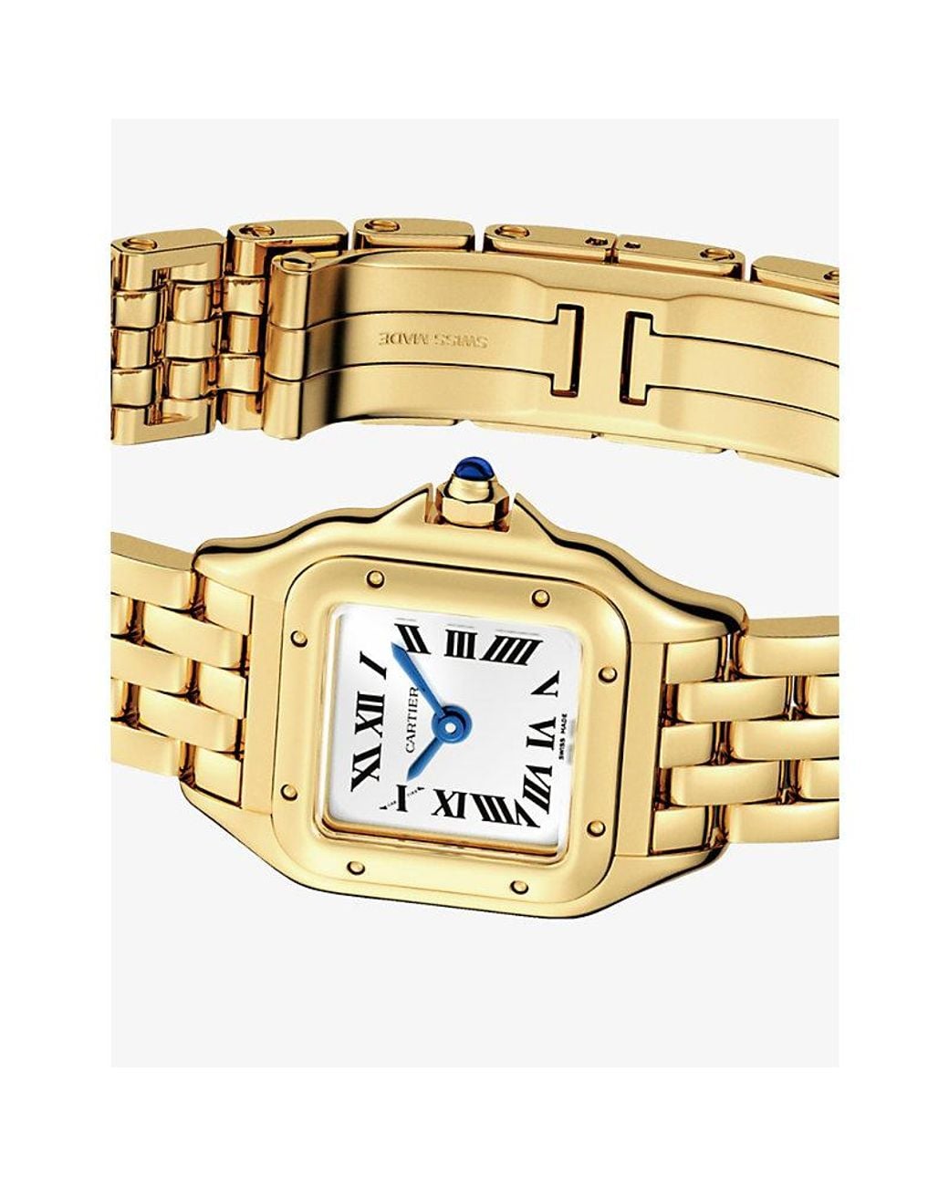 Cartier Metallic Panthère De Mini 18Ct- Quartz And 0.04Ct Sapphire Watch