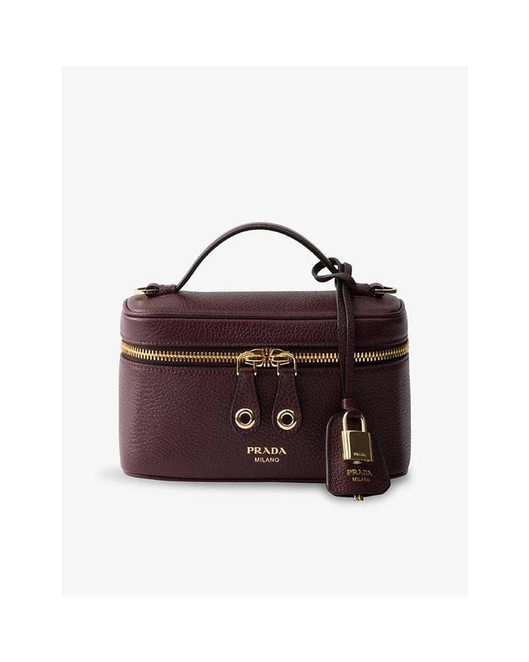 Prada Purple Mini Leather Vanity Bag