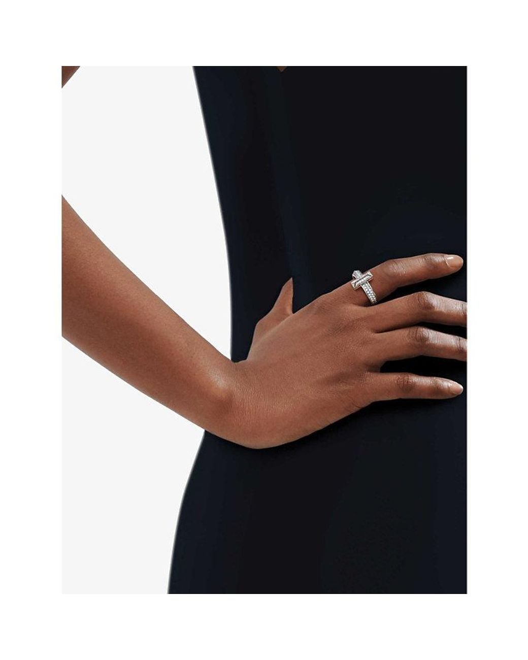 Tiffany & Co White T1 Wide 18Ct- And 0.54Ct Diamond Ring