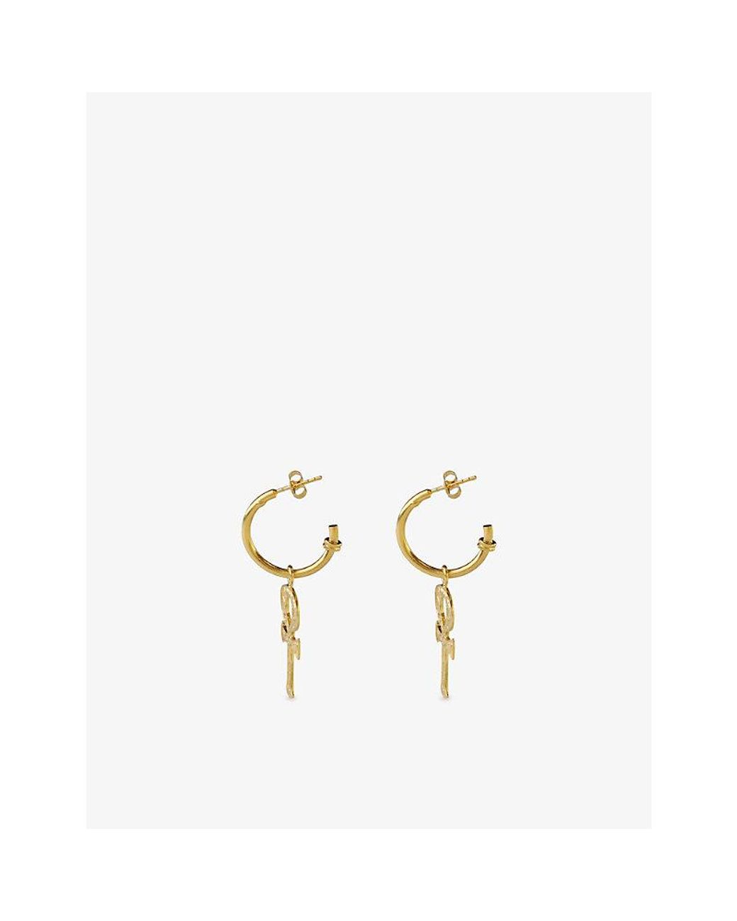 La Maison Du Couturier Metallic Ece London The Ankh 22Ct Vermeil Earrings