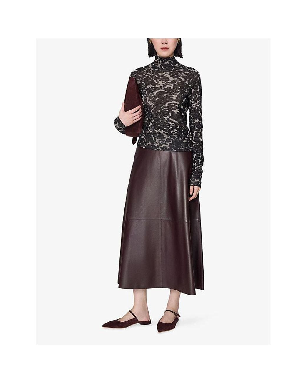 Joseph Black Yasmin Cashair Jacquard Cashmere Jumper