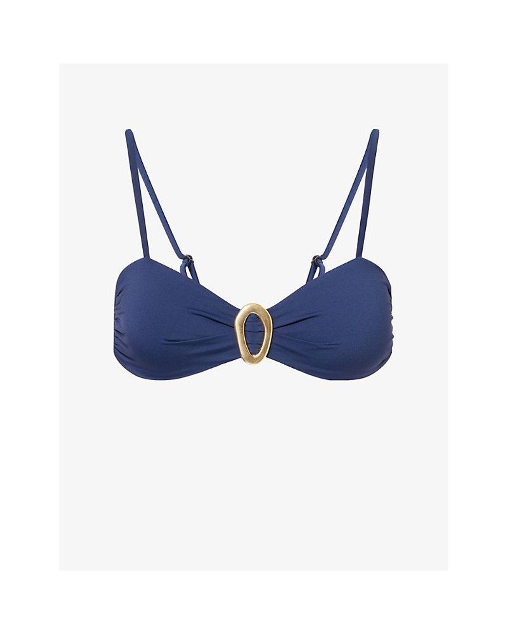 Away That Day Blue Cabo Verde Bikini Top