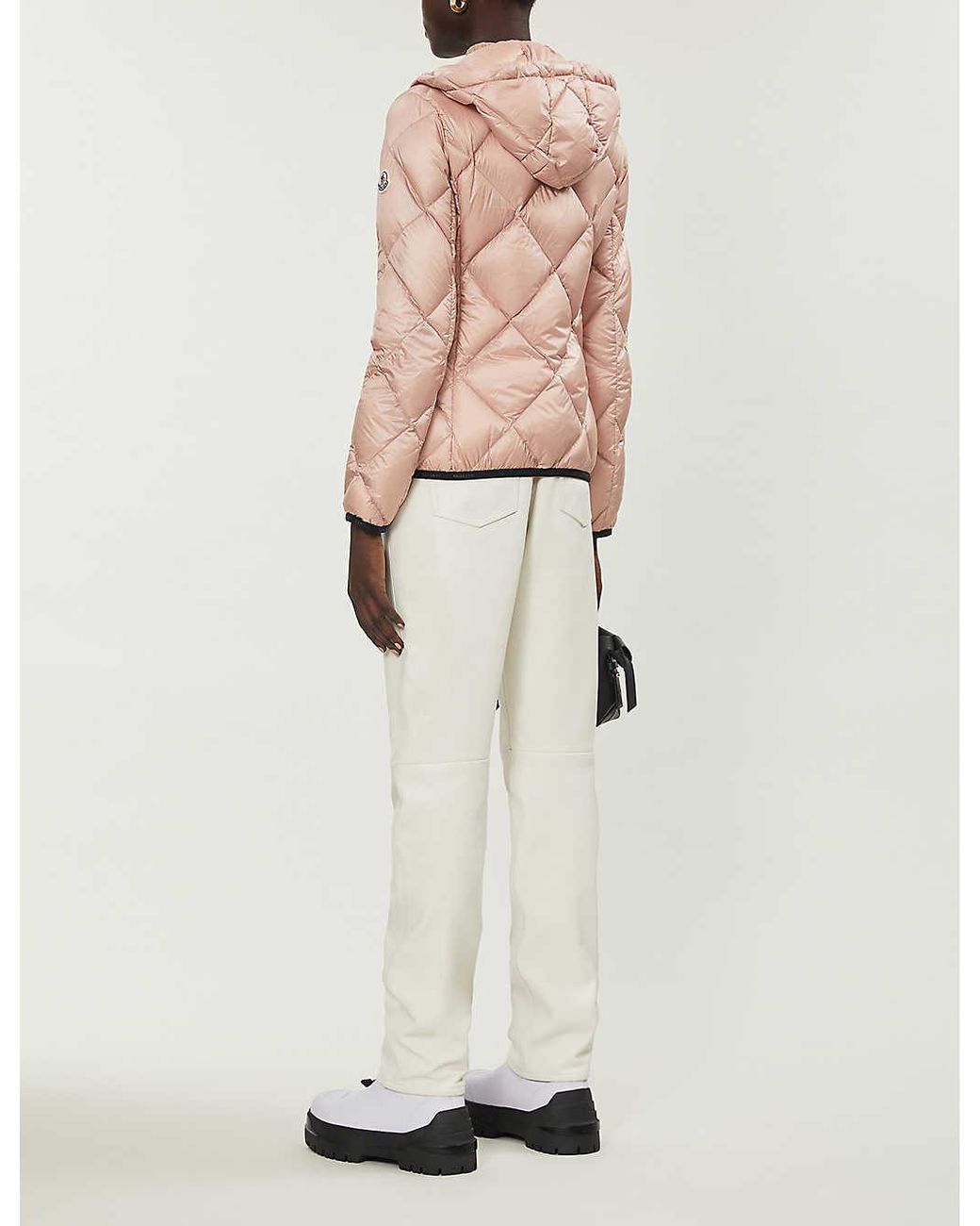 Moncler Oulx Hooded Shell down Jacket in Pink Lyst
