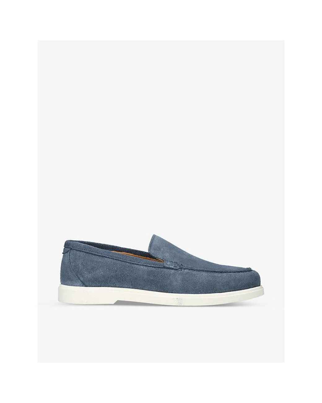 Loake Blue Tuscany Slip-On Suede Loafers for men