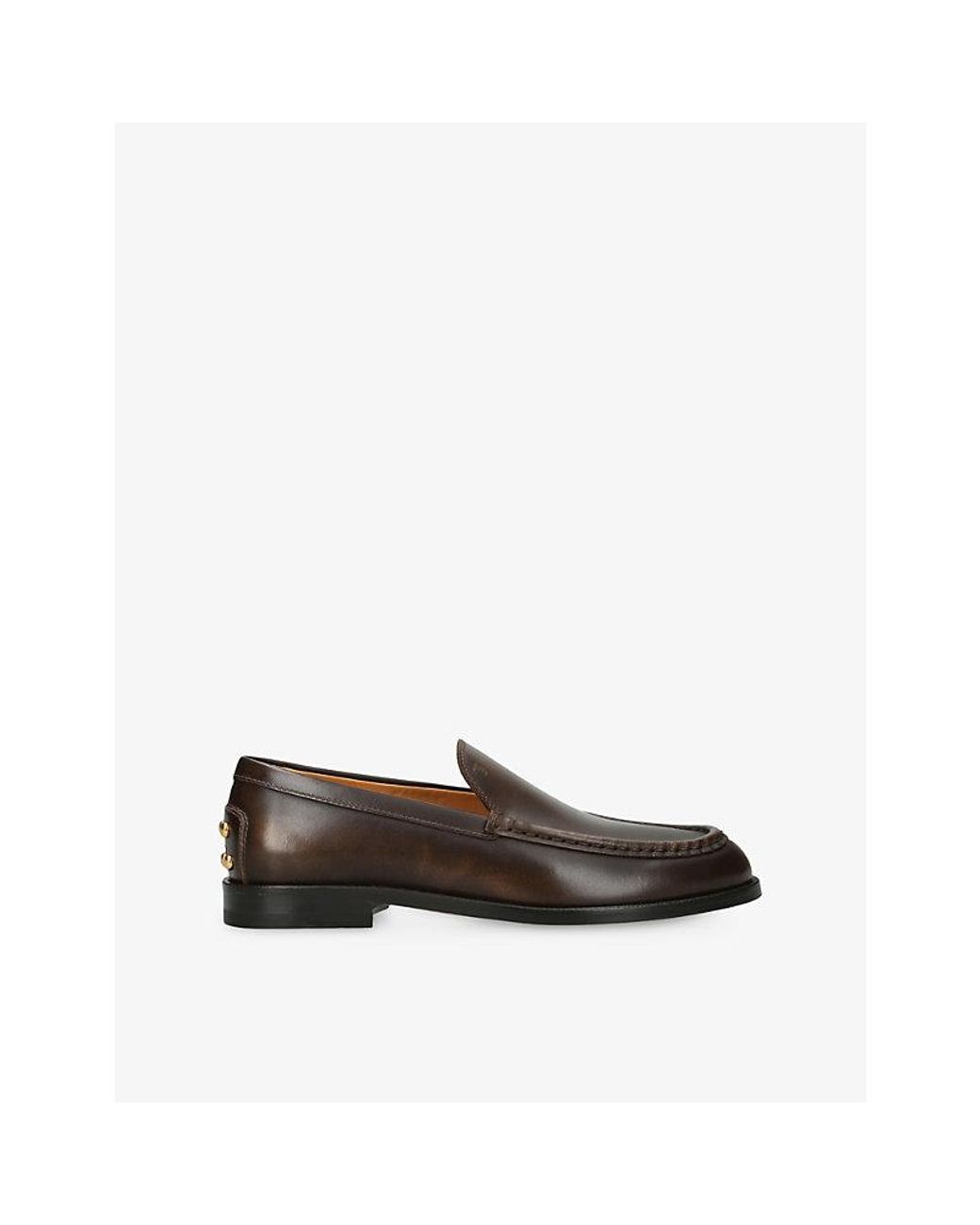 Tod's Brown Branded Leather Loafers