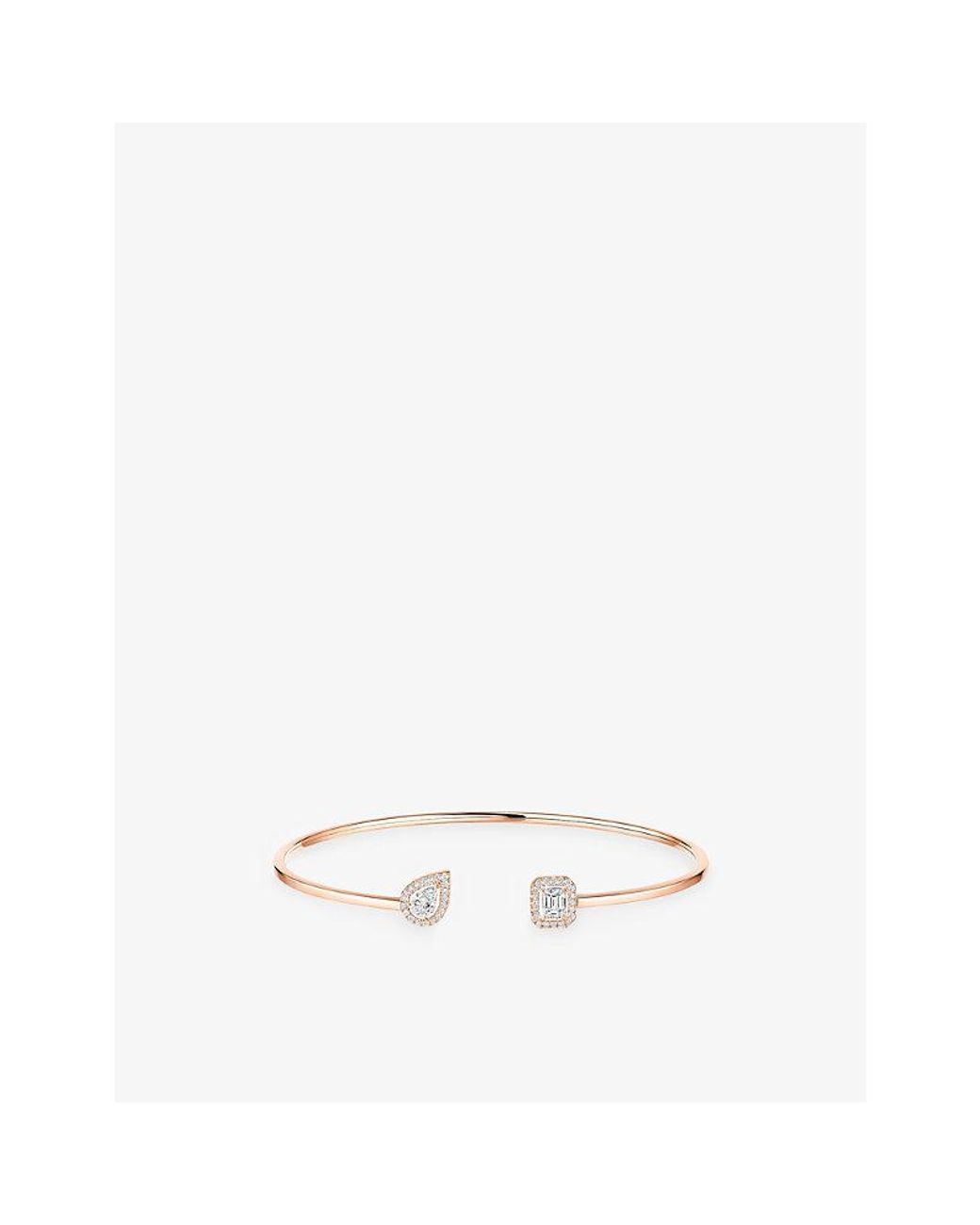 Messika White My Twin 18Ct And 0.35Ct Diamond Flexi Bangle