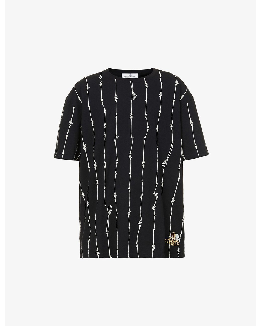 Luske forbrug hoste Vivienne Westwood Bones Oversized-fit Cotton T-shirt in Black for Men | Lyst