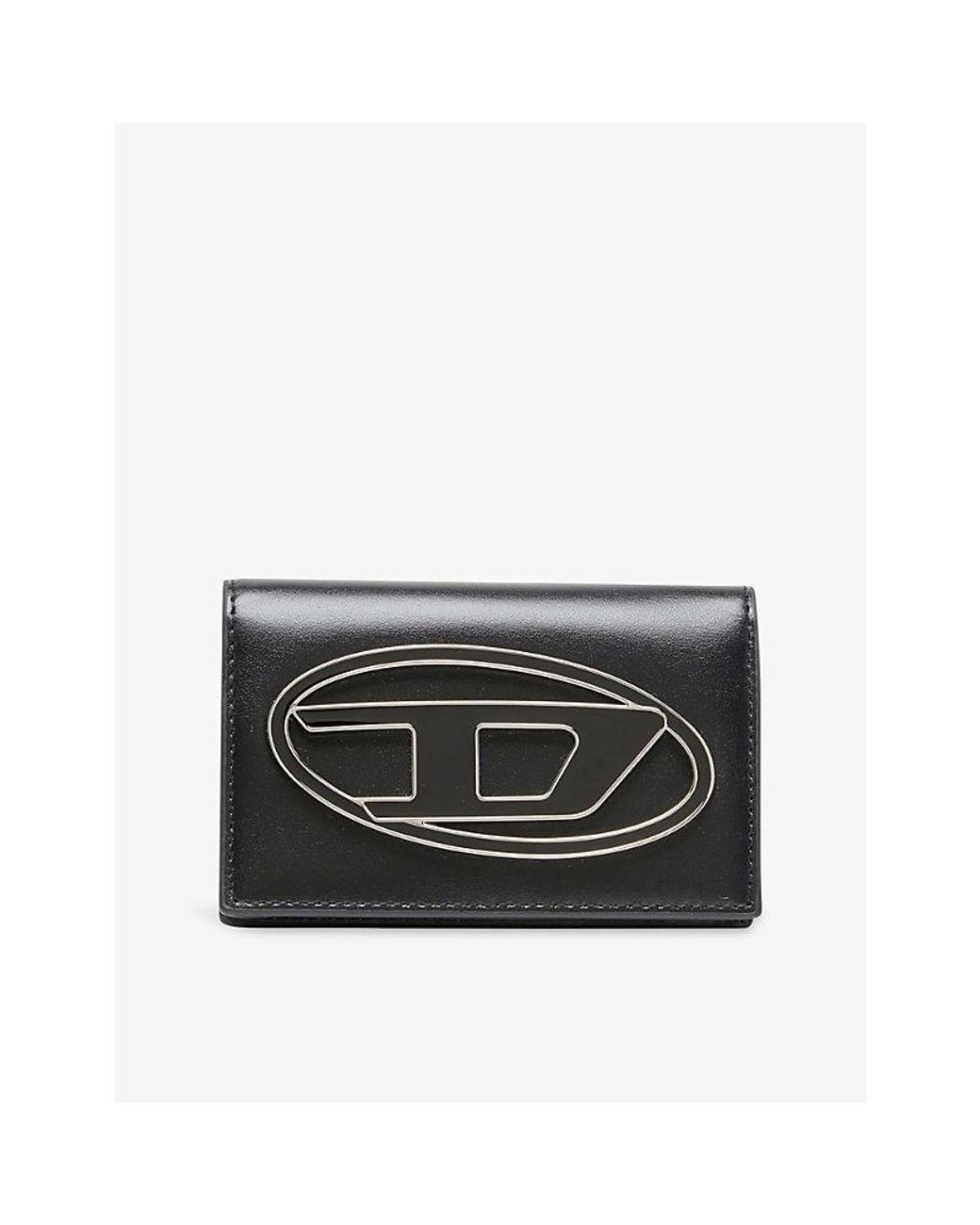 DIESEL Black 1Dr Leather Card Holder
