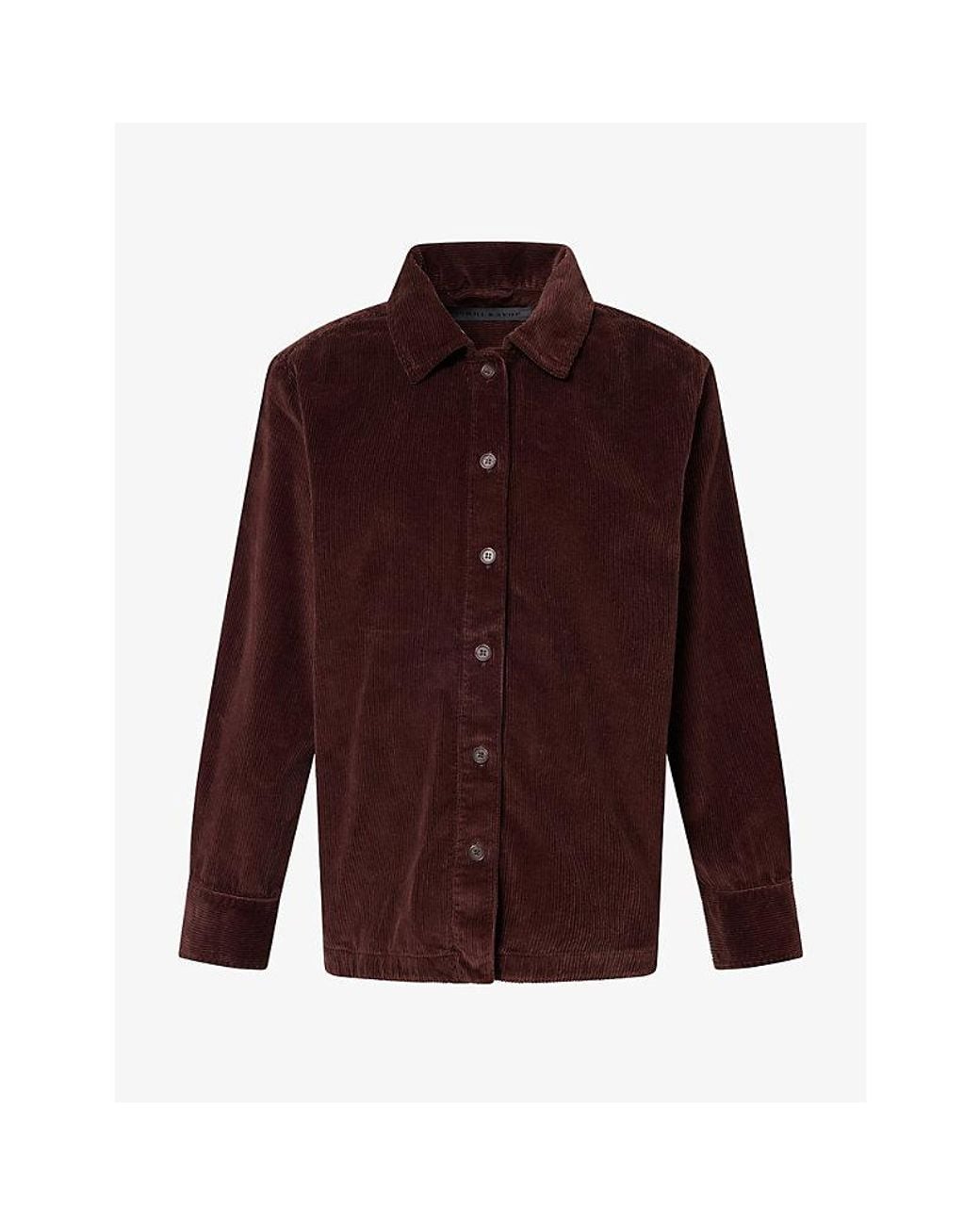 Jenni Kayne Purple Long-Sleeve Cotton Corduroy Jacket
