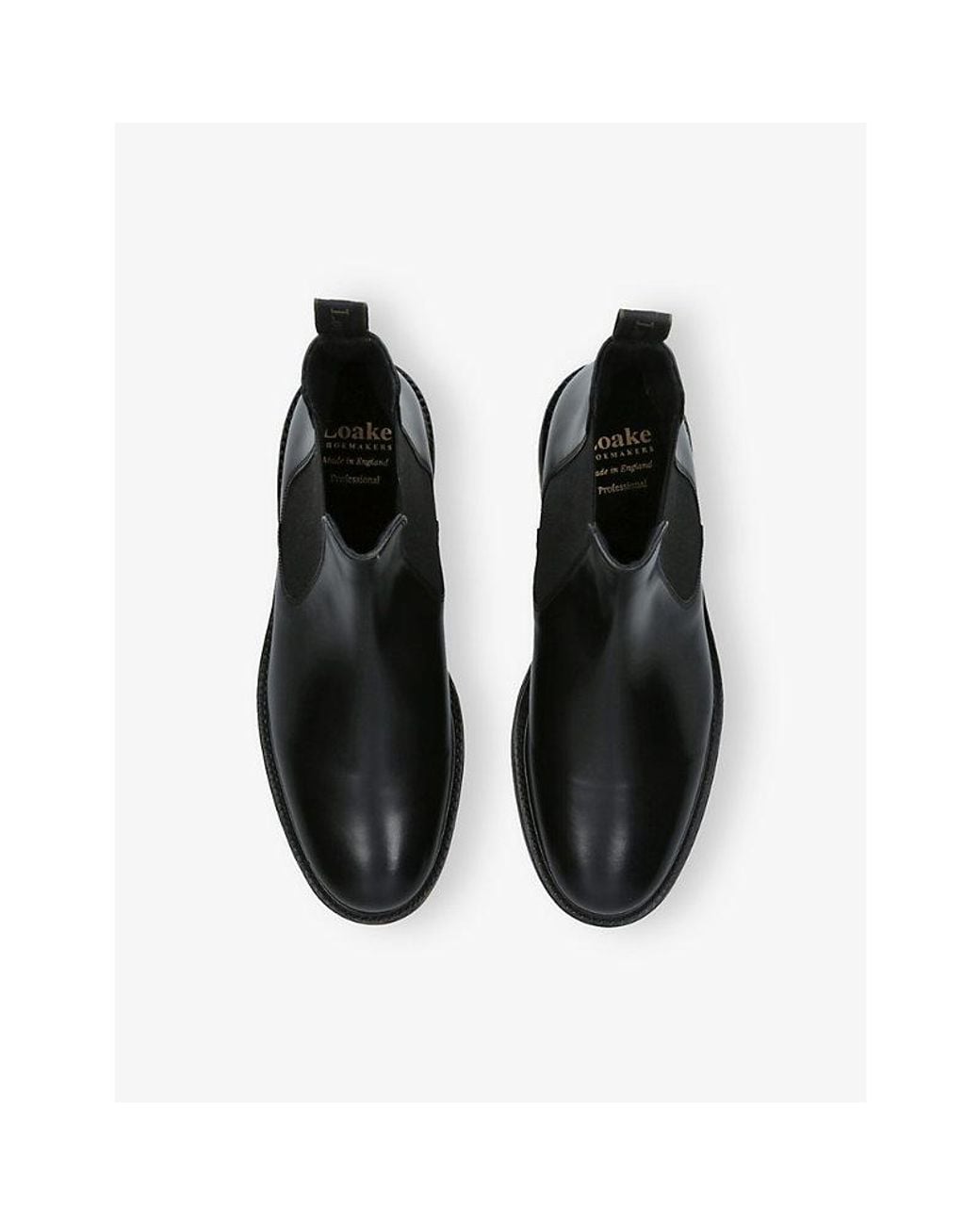 Loake Black Dorchester Leather Chelsea Boots for men