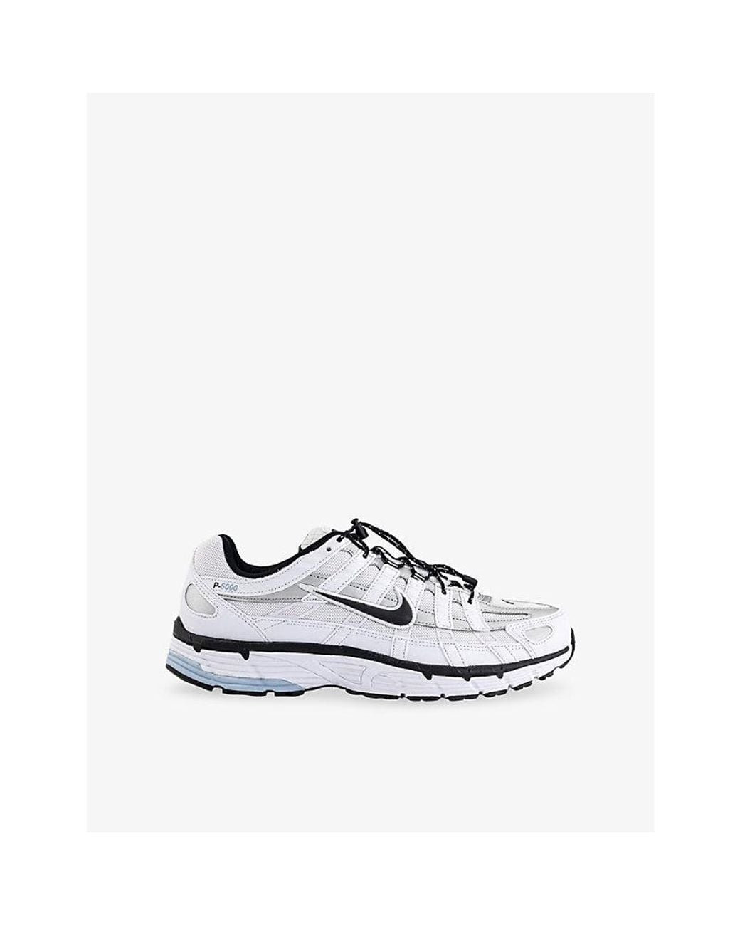 Nike White P-6000 Leather And Mesh Trainers for men